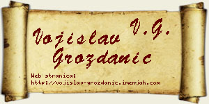 Vojislav Grozdanić vizit kartica